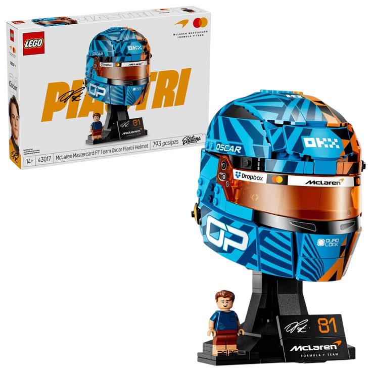 Oscar Piastri Lego Helmet Set