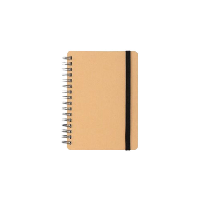 Double Ring Grid Notebook with Band