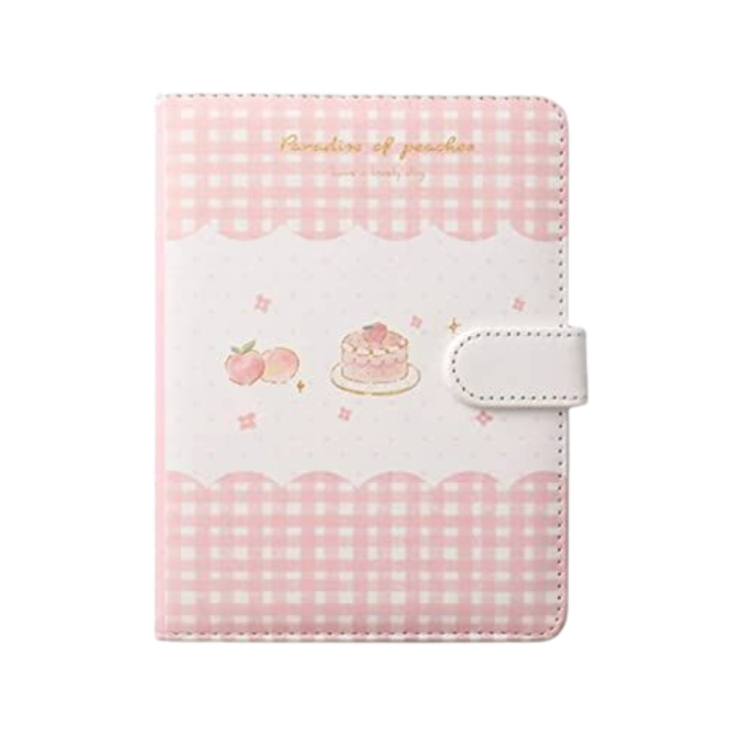 Peach Gingham Magnetic Journal
