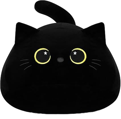 Fat Bella Black Cat Throw Pillow