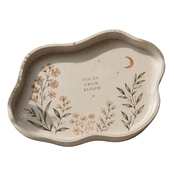 Ceramic Boho Botanical Aesthetic Tray